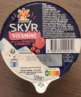 SKYR vitaminé sur lit à la framboise et cranberry