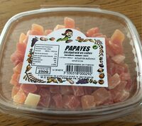Papayes déshydraté en cubes