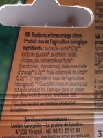 Bonbons arômes orange citron