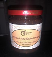 Confiture de pêche blanche et framboise