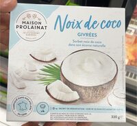 Noix de coco givrées sorbet