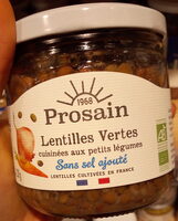 Lentilles vertes petits légumes sans sel ajouté