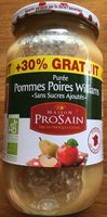 Purée Pommes Poires Williams
