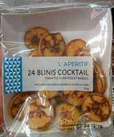 24 Blinis Cocktail Tomates Confites et Basilic