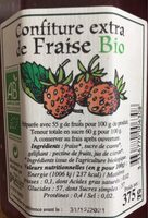 Confiture extra de fraise bio