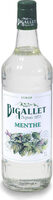 Sirops de menthe sans colorant