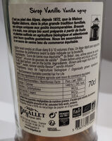 Sirop vanille Bio