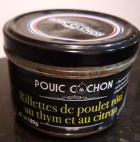 Rillettes de poulet rôti au thym et au citron