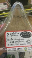2 galettes de blé noir garnies