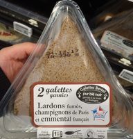 Galettes garnies Lardons fumés, champignons de Paris et emmental français