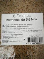 Galettes bretonnes de blé noir