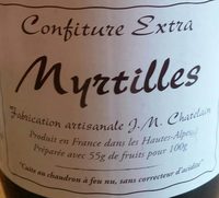 Confiture extra de myrtilles