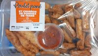 Poulet pané et churros de pomme de terre
