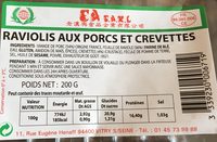 Raviolis aux porcs et crevettes