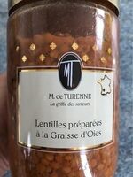 Lentilles preparees a la graisse d’oie