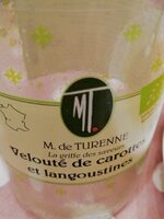 Velouté de carottes et de langoustines