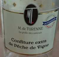Confiture extra de pêche de vigne