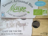 Yaourt artisanal bio - Nature