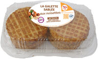 Galette sablee individuelle noisette - boite de 10 pieces