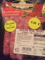 Chipolatas nature muscadet
