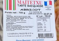 Tarte basque abricot