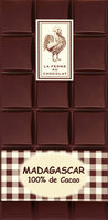 Tablette chocolat Madagascar 100% cacao