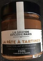 La Pate à tartiner noisettes, lait et feulletine