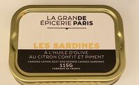 Sardines Huile d’Olive Citron confit et Piment