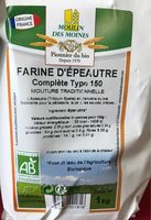 Farine d'epeautre complete type 150