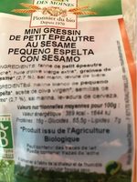 Gressins Au Petit Epeautre