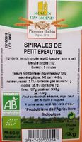 Spirales de petit épeautre