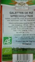 Galettes de riz nappees chocolat fraise