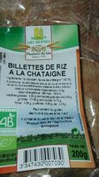 Billettes de riz à la châtaigne