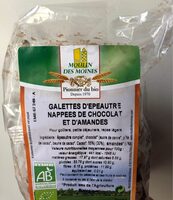 Galettes d'épeautre nappées de chocolat et d'amandes
