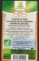 Chocolat noir aux mures blanches