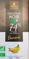 Chocolat noir aux bananes chips