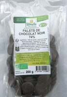 Palets de chocolat noir 74%