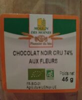 Chocolat noir cru aux fleurs