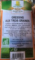 Gressins aux trois graines