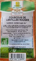 Couscous de lentilles rouges