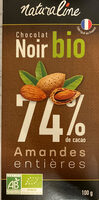 Chocolat noir amandes entieres
