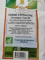 Farine d'épeautre campagne type 80
