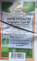 Farine d’épeautre type 80