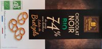 Chocolat noir bio 74% éclats de bretzels