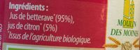 Jus de betteraves rouges bio