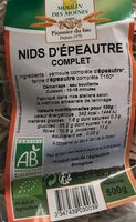 Nids d'epautre complet