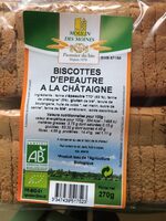 Biscottes BIO d\'épeautre à la châtaigne