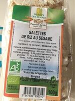Galettes de riz au sesame
