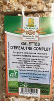 Galettes Épeautre Complet