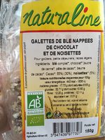 Galettes de blé nappées de chocolat et de noisettes